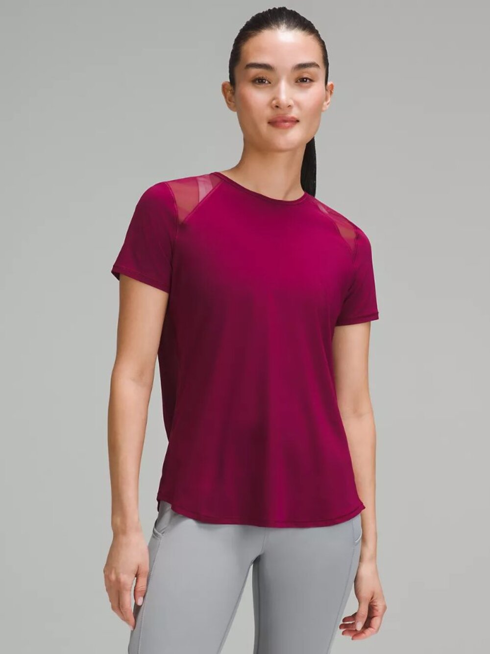 Lululemon Sculpt Short-Sleeve Shirt Deep Luxe Size 14 Like New Tag Included